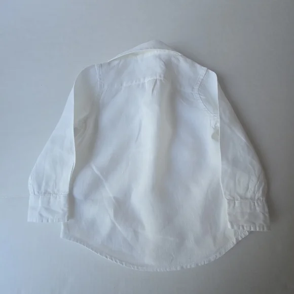 Janie & Jack Boy's White Shirt and Cream Pants Set - Picture 3 of 16